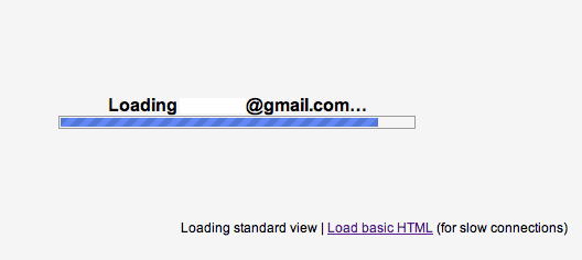 Link untuk memuat Gmail versi HTML dasar saat pengguna menggunakan koneksi lambat