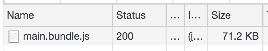 Network panel showing 71.2 KB JavaScript bundle.