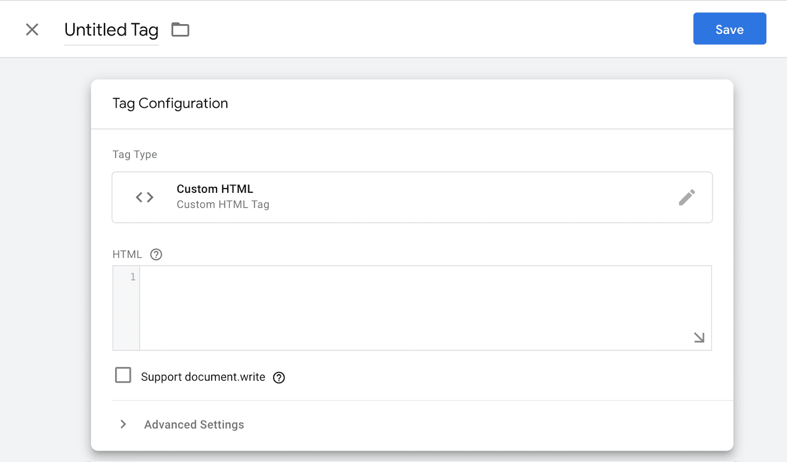 Creating a custom tag in Google Tag Manager