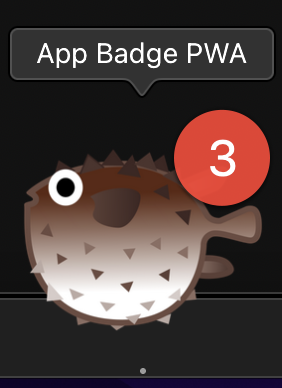 App badge with counter.